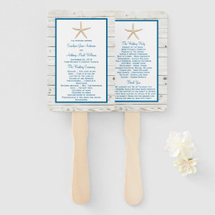 Éventail Starfish Whitewashed Wood Beach Wedding Collection