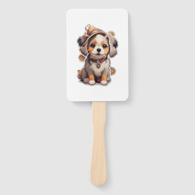 Éventail Stickers pour chien unique mignons (Devant)