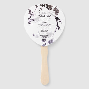 Éventail Sumie de fleur de prune