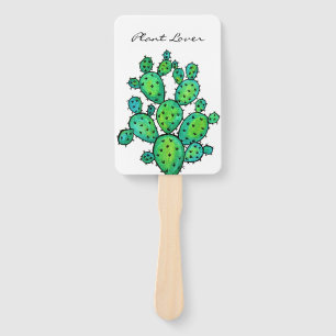 Éventail Superbe aquarelle prickly Cactus