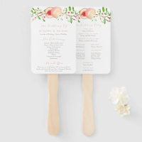 Sweet Peaches Southern Mariage Ceremony Programme
