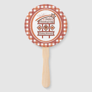 Éventail Symbole rétro du bon thanksgiving béni