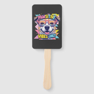 Éventail T-Shirt Drôle de Chien Vibes Only � Chien Cool