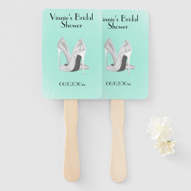 Éventail Talons d'argent sur la monnaie personnelle (Devant et derrière)