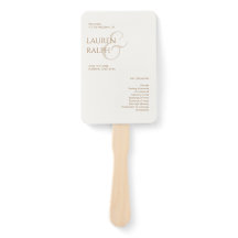 Taupe & Monogramme d'ivoire Programme de mariage d