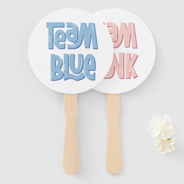 Éventail Team Blue/Boy  (Devant et derrière)