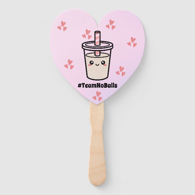 Éventail #TeamNoBalls Boules Bubble Tea Boba Révélation du  (Devant)