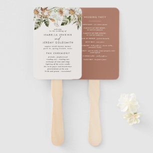 Éventail Terracotta botanique rustique élégant moderne