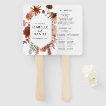 Terracotta Mariage Floral Rustic Programme Ventila