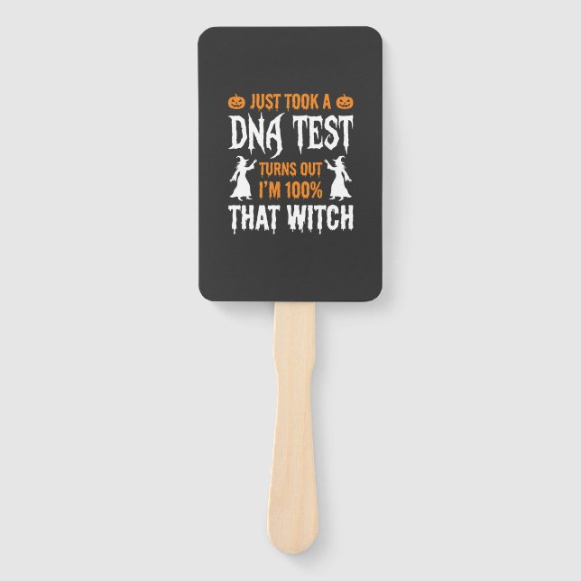 Éventail Test ADN Sorcière drôle Halloween Graphique (Devant)