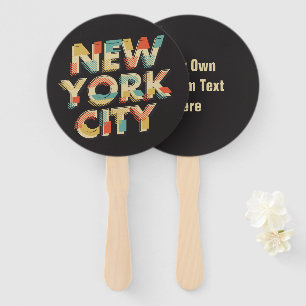 Éventail Texte personnalisé Fins de main de New York