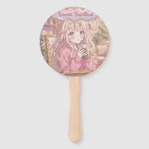 Éventail Thé aux perles à rythme Kawaii Fille d'anime esthé