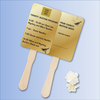 Éventail thème de la vente aux enchères d'or