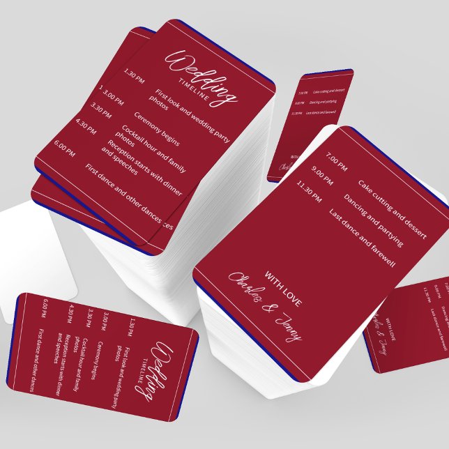 Éventail Thème Royal Red et Blue Mariage (Try out this wedding programs details hand fan which will be more useful to your guests for outdoor)