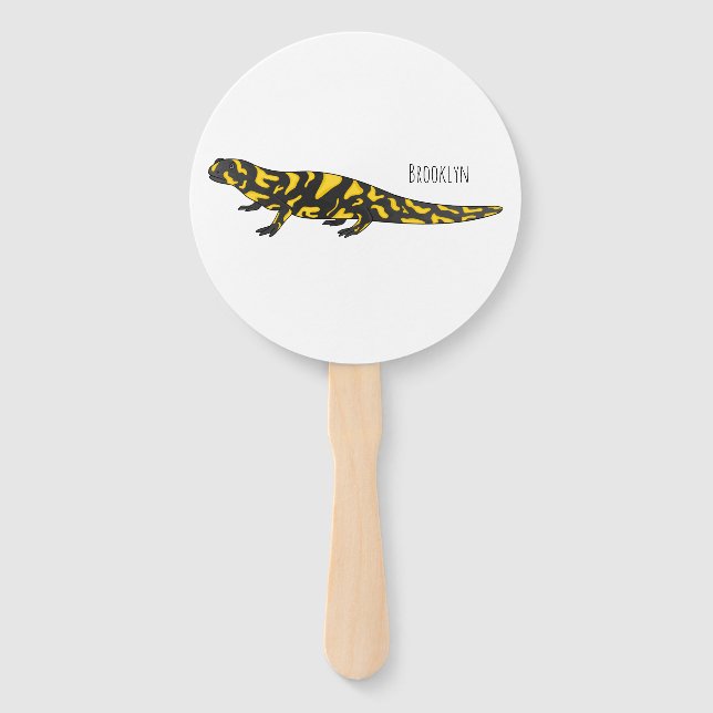 Éventail Tiger salamander cartoon illustration  (Devant)