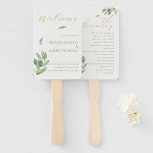 Éventail Toscane moderne Olive Feuille Branche Mariage Hand