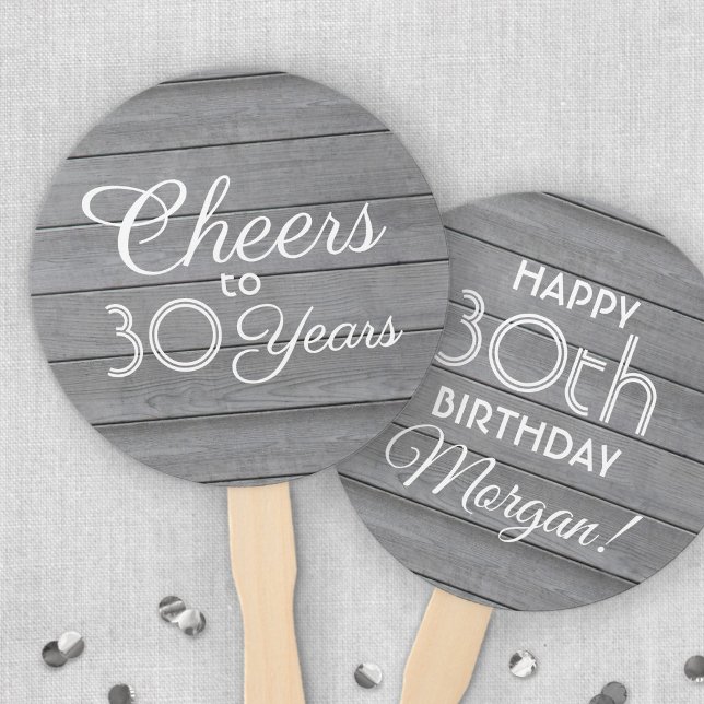 Éventail TOUTES Fêtes d'anniversaire Acclamations Gris Rust (Créateur téléchargé)