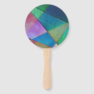 Éventail Triangles modernes, colorés, trapézoïdes forme l'a