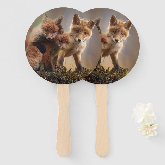 Éventail Triplets Foxy (Devant et derrière)