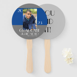 Éventail Typographie de la graduation moderne 2023 Photo Bl