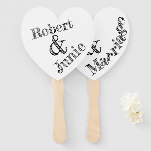 Éventail Typographie Whimsical Amour & Mariage Personnalisé