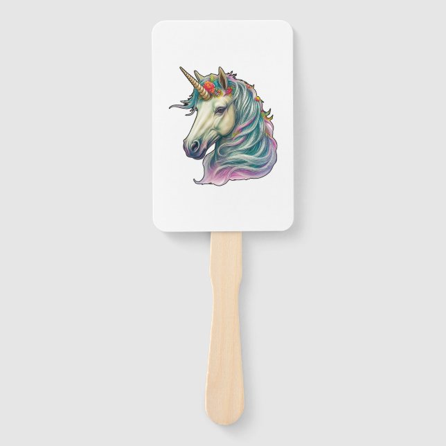 Éventail Une Unicorne Fantastique ! (Devant)