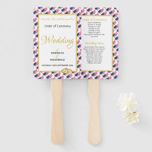 Éventail US AMERICA Christian Custom Wedding Programme