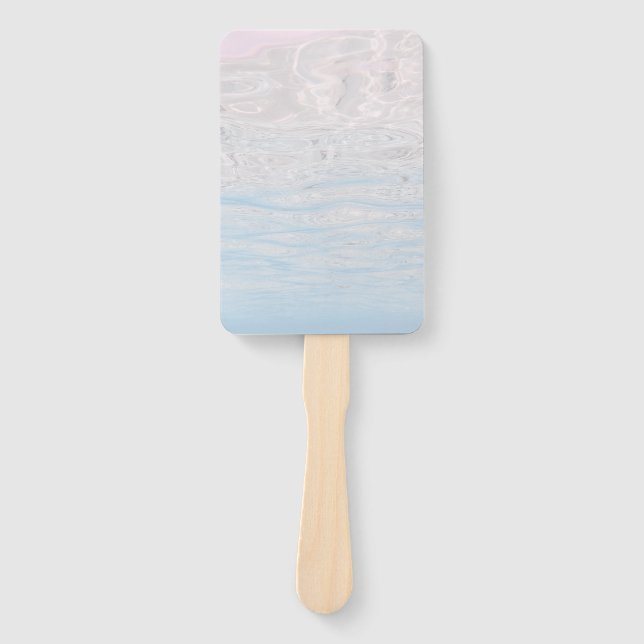 Éventail Vagues d'été bleu turquoise Aquamarine (Devant)