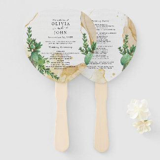 Éventail Végétation Abstraite Aquarelle Idée de création