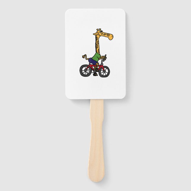 Éventail Vélo cool Giraffe équitation (Devant)