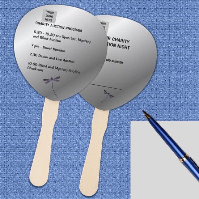 Éventail Vente aux enchères de charité Silver Sheen (Créateur téléchargé)