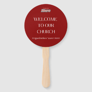 Éventail Ventilateur à main rouge foncé