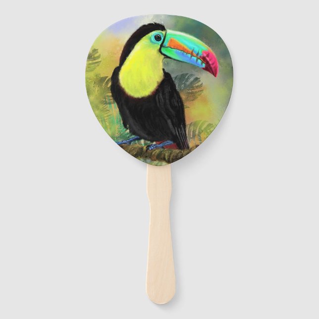 Éventail Ventilateur à main Toco Toucan (Dos)