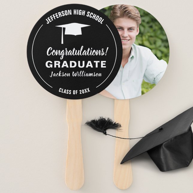 Éventail Ventilateur de diplôme de votre école Couleur Phot (Créateur téléchargé)