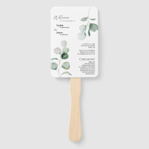 Éventail Ventilateur du programme de mariage blanc de verdu