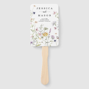 Éventail Ventilateur du programme de mariage de Fleurs sauv