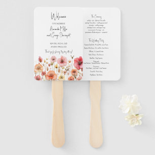 Éventail Ventilateur du programme de mariage de jardin frai