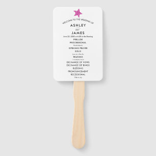Éventail Ventilateur du programme de mariage de plage avec