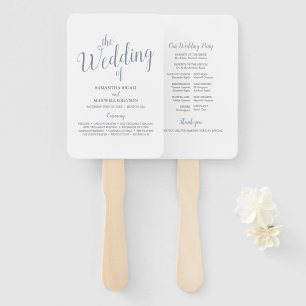 Éventail Ventilateur du programme de mariage de typographie