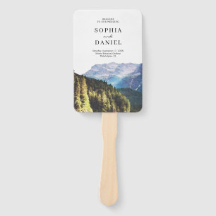 Éventail Ventilateur du programme de mariage des Montagnes 