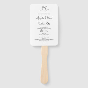 Éventail Ventilateur du programme de mariage dessiné à la m