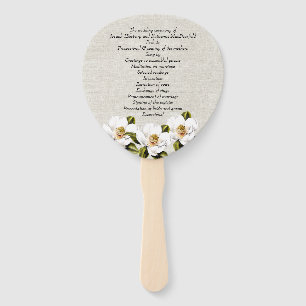 Éventail Ventilateur du programme de mariage du Magnolia du
