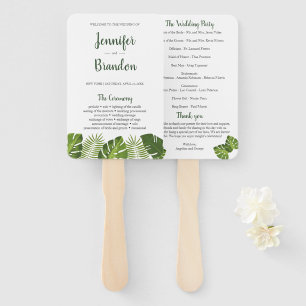 Éventail Ventilateur du programme de mariage feuille tropic