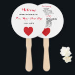 Éventail Ventilateur du programme de mariage Las Vegas Casi<br><div class="desc">Las Vegas Casino Ace of Hearts Playing card Wedding Program - Design avant et arrière.</div>