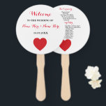 Éventail Ventilateur du programme de mariage Las Vegas Casi<br><div class="desc">Las Vegas Casino Ace of Hearts Playing card Wedding Program - Design avant et arrière.</div>
