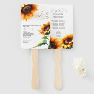 Éventail Ventilateur du programme de mariage rustique de to