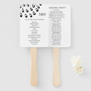 Éventail Ventilateur du programme de mariage Stylisé Peacoc