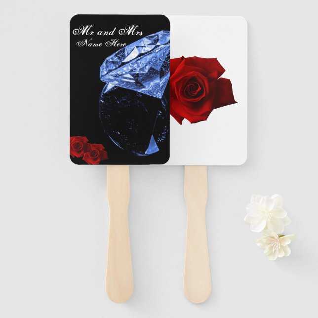 Éventail Ventilateur du programme de rectangle diamant et R (Devant et derrière)