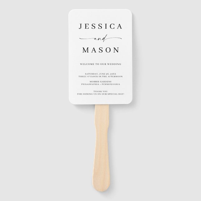 Éventail Ventilateur du programme Mariage Élégance Classiqu (Devant)