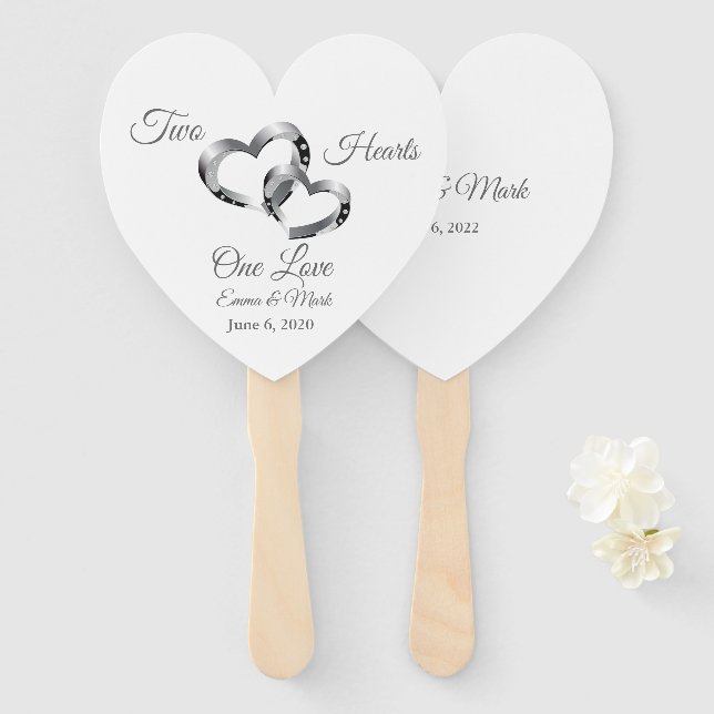 Éventail Ventilateur mariage (Devant et derrière)